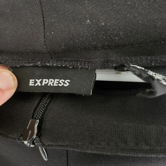 Express Black Dress Pants 7/8 – Front Zip, Flare - Picture 4 of 6
